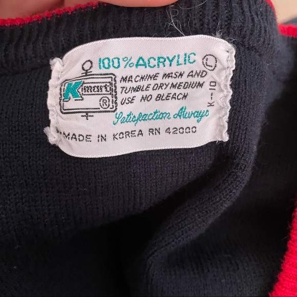 Vintage Navy Sweater Vest Knit Acrylic Retro Old Money - Picture 7 of 7